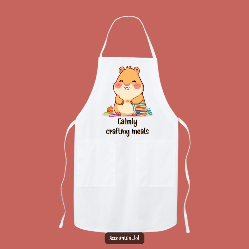 Funny Capybara Accountant Apron - Kitchen Calm Chef Gift
