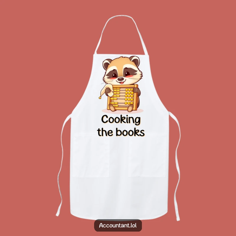 Funny Badger Abacus Apron: Kitchen Calculations & Humor Wear