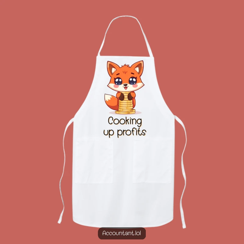 Funny Fox Tycoon Apron - Giddy Red Fox Kitchen Accessory, Hilarious Cooking Gift