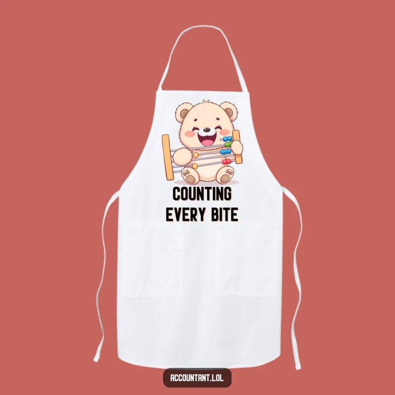 Funny Bear Cub Abacus Apron: Cook with Cheer, Perfect Kitchen Gift