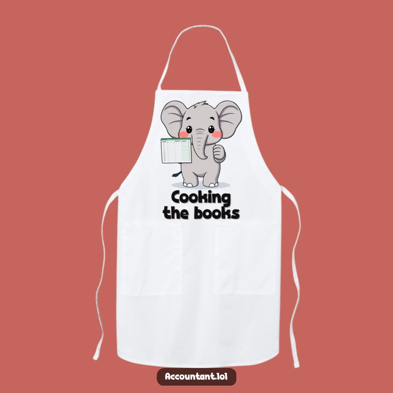 Funny Elephant Spreadsheet Apron - Cook Up Success with Precision!