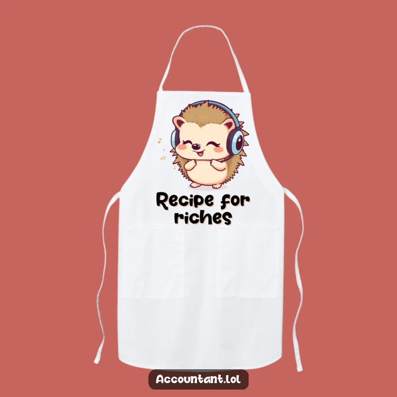 Funny Hedgehog Counting Apron: Hilarious Gift for the Musical Chef!