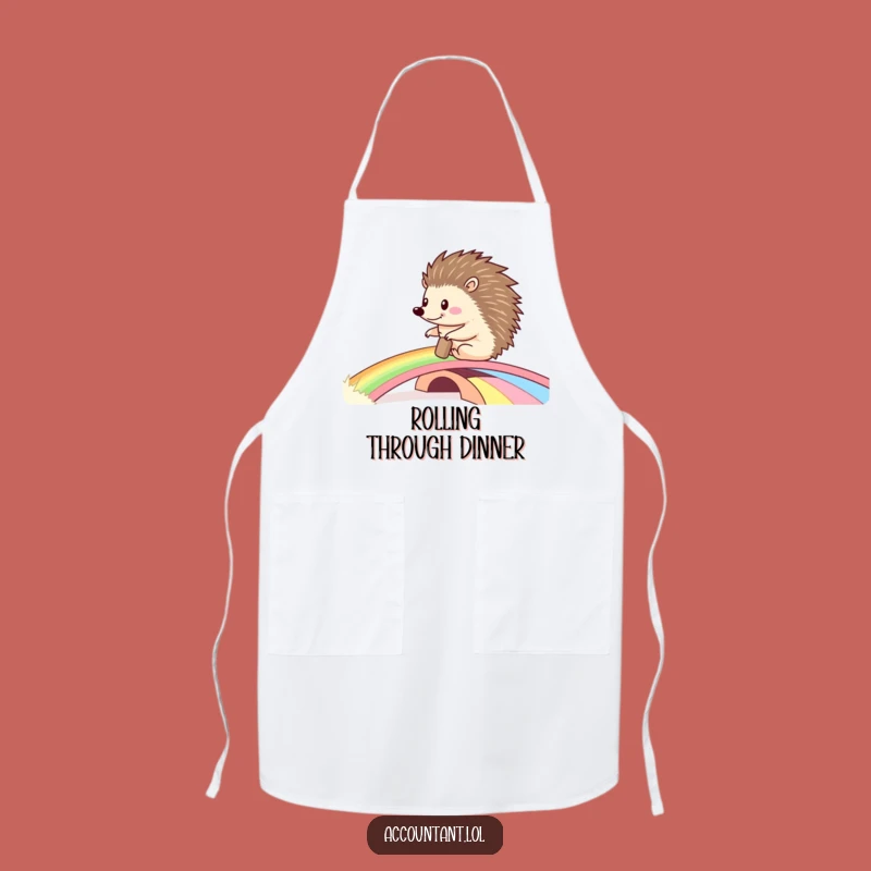 Funny Hedgehog Ledger Apron: Cook with Whimsy, Perfect Gift