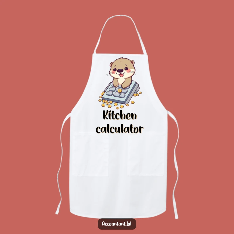 Funny Otter Apron: Chef's Calculation - Hilarious Kitchen Wear, Perfect Funny Gift
