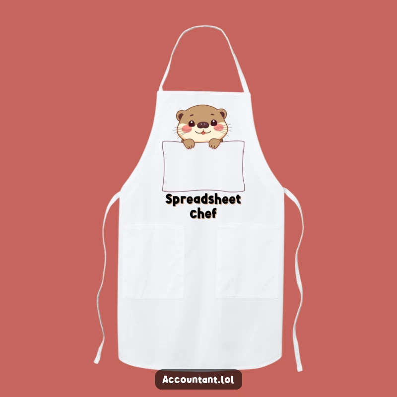 Funny Otter Spreadsheet Apron: Cook with Curious Precision