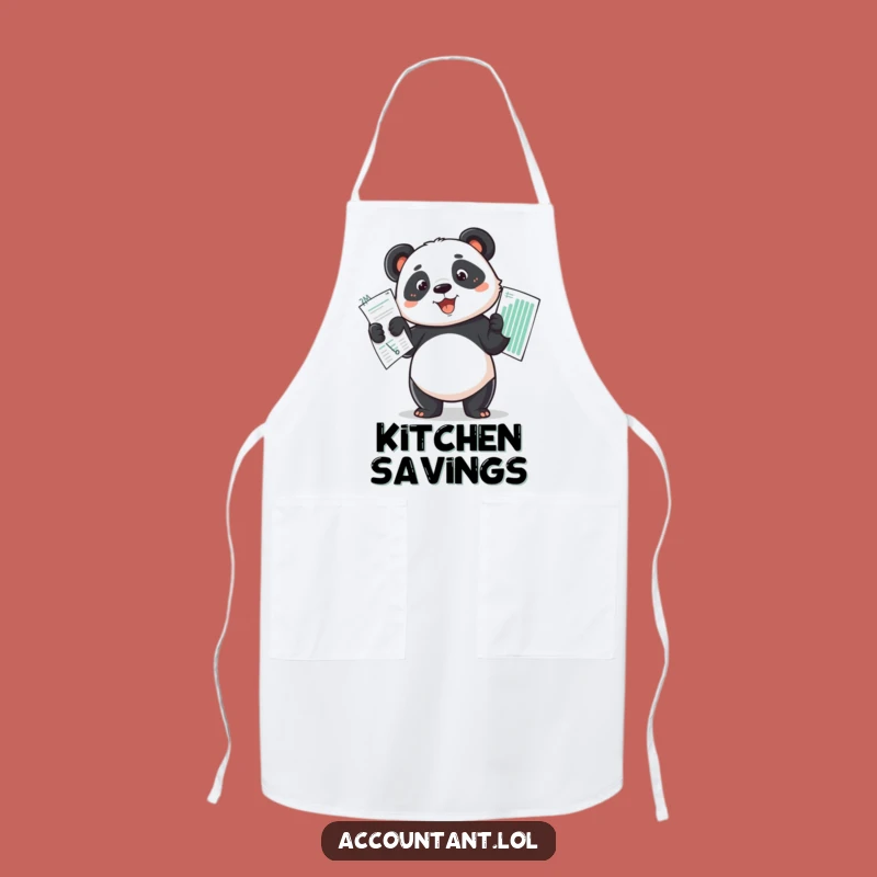 Funny Panda Budget Master Apron - Kitchen Finance Protection with Humor