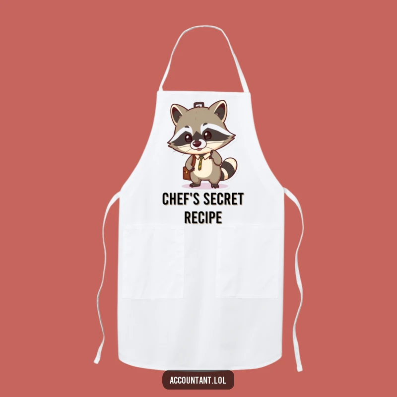 Funny Raccoon Briefcase Apron: Hilarious Chef Gift for the Sly Cook!