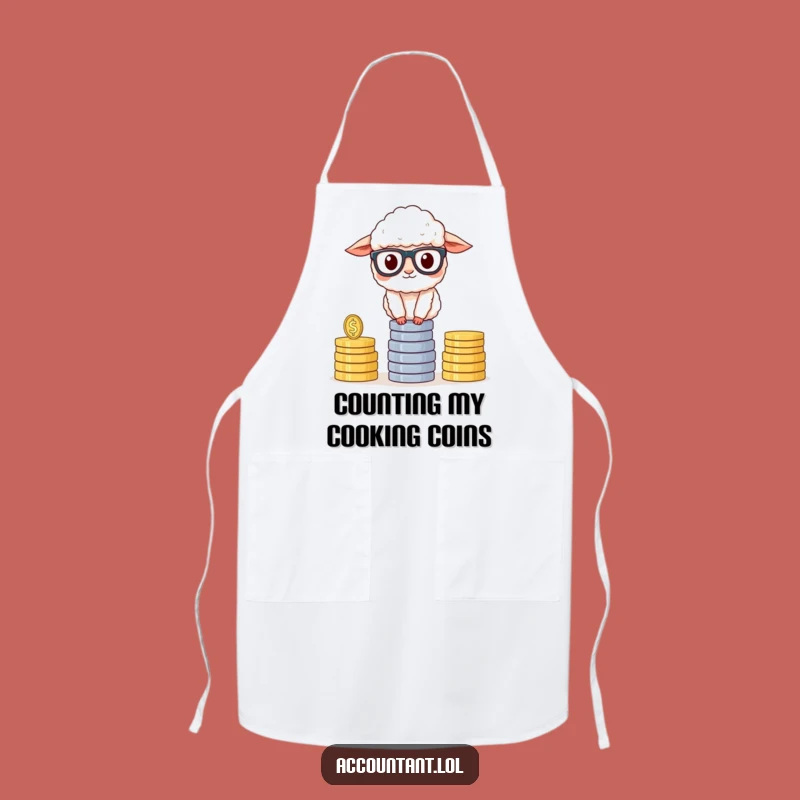 Funny Sheep Accountant Apron: Hilarious Financial Humor Chef's Wear for Kitchen Wizards