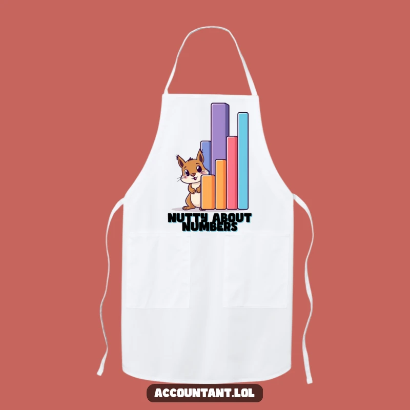 Funny Squirrel Amazed by Bar Graph Apron - Chef's Hilarious Kitchen Companion