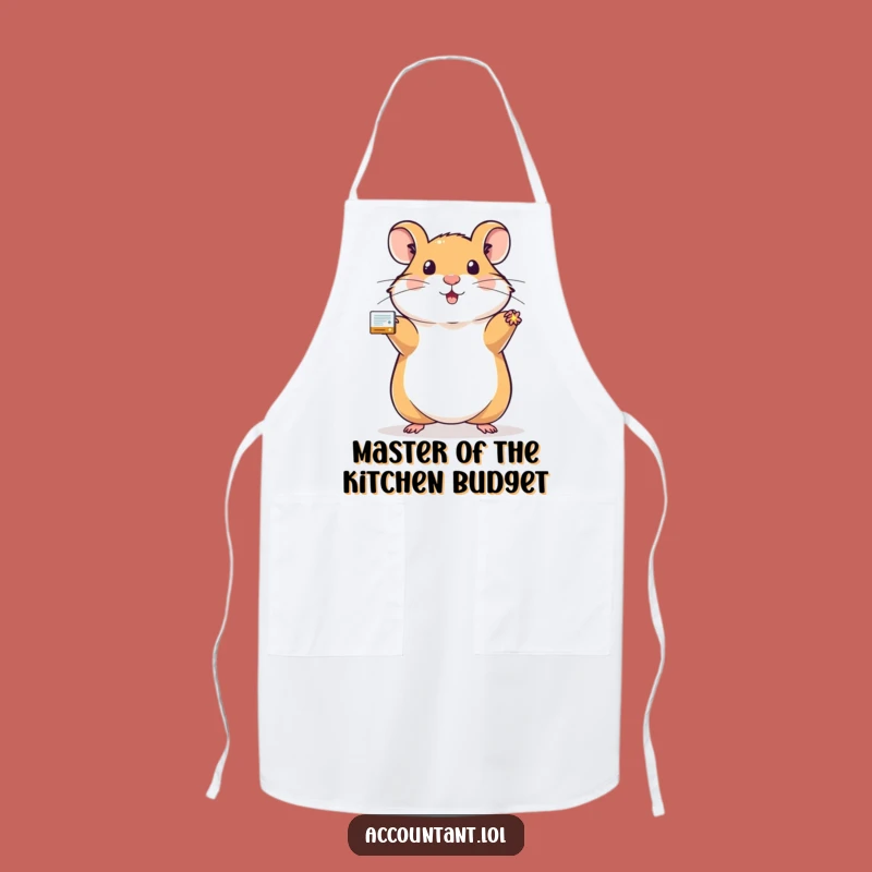 Funny Hamster Ledger Apron: Cook with Calculated Cheer