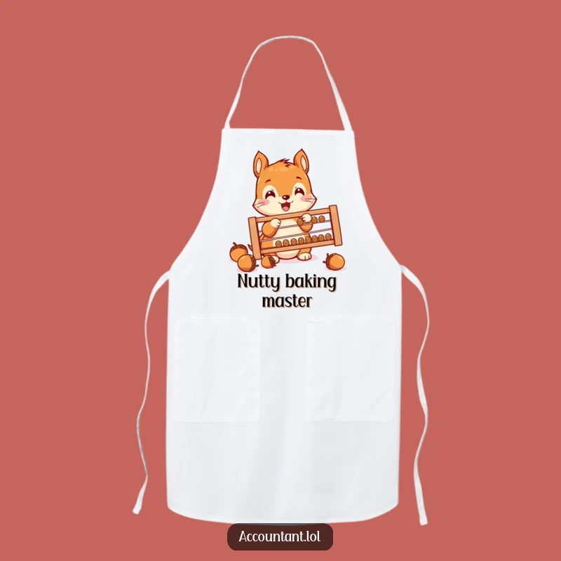 Funny Squirrel Saver Apron: Cute Acorn Counting Wear for Kitchen Wizards