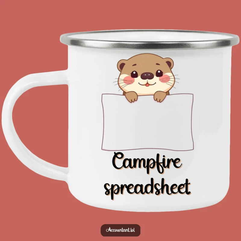 Funny Otter Spreadsheet Camping Mug: Data and Adventure
