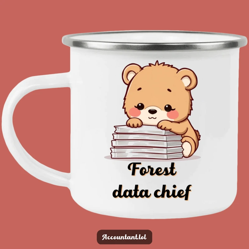 Funny Bear Cub Camping Mug: Durable & Happy Spreadsheet Mug for Outdoors