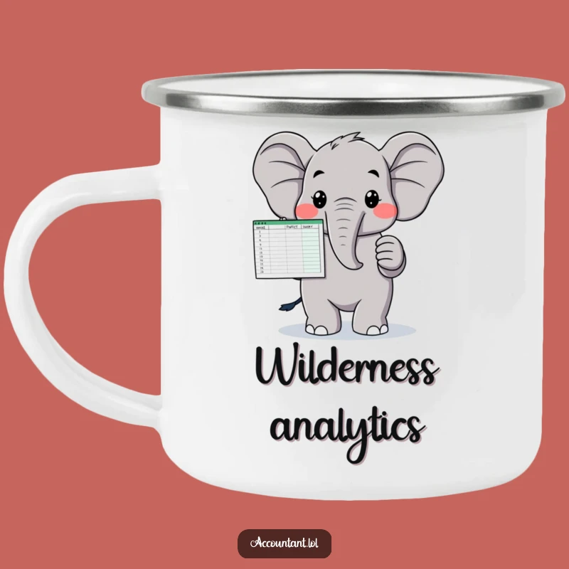 Funny Elephant Spreadsheet Camping Mug - Organize Your Adventures!