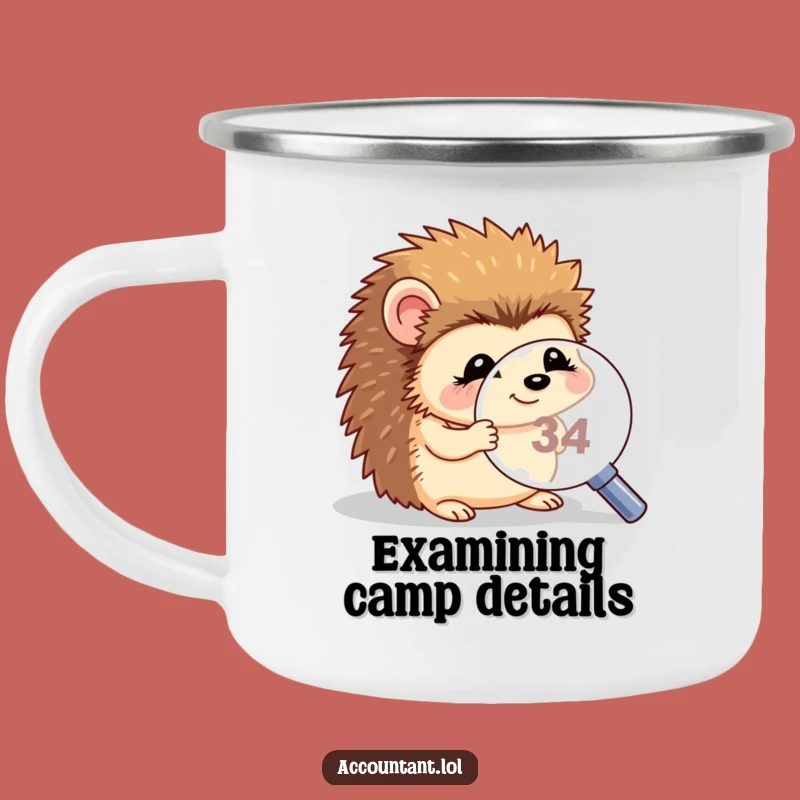 Funny Hedgehog Magnifying Camping Mug - Durable Giggling Critter Cup