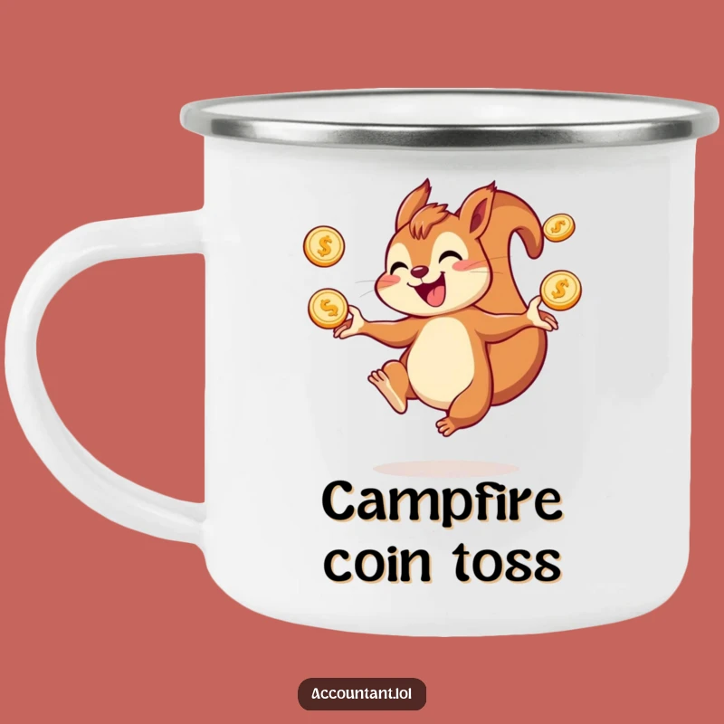 Funny Squirrel Juggling Camping Mug: Adventure and Abundance