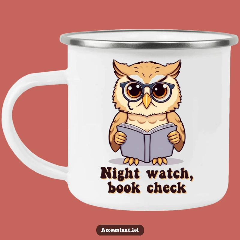 Funny Owl Scholar Camping Mug: Monocle Owl Cup, Perfect Gift