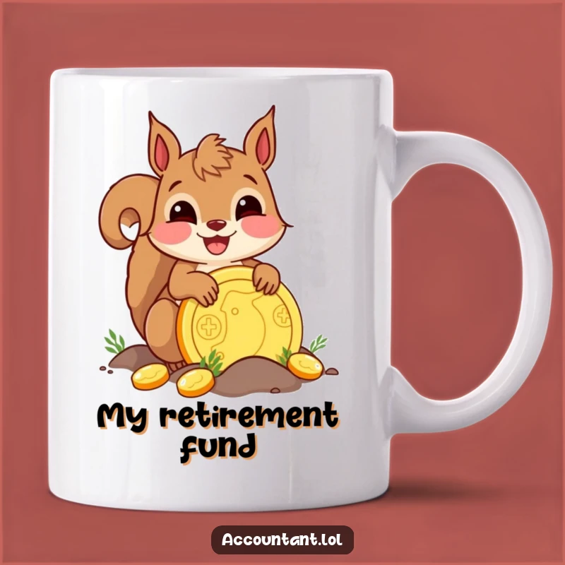 Funny Delighted Squirrel Coin Mug: A Wealth of Humorous Joy
