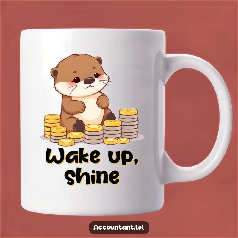 Funny Otter Coin Collector Mug: Hilarious Saver Gift for Organized People