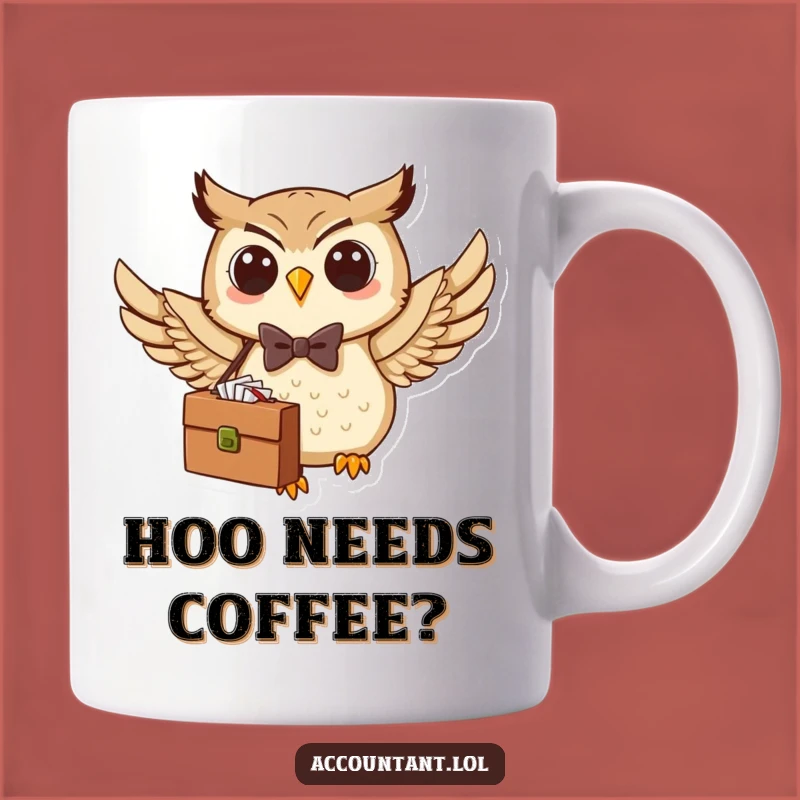 Funny Owl Executive Mug: A Heroic Flight for Your Morning Coffee