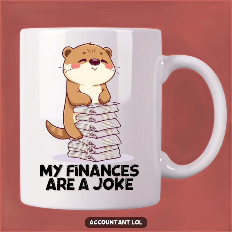 Funny Otter Receipt Chaos Mug - Hilarious Gift for Accountants & Shoppers