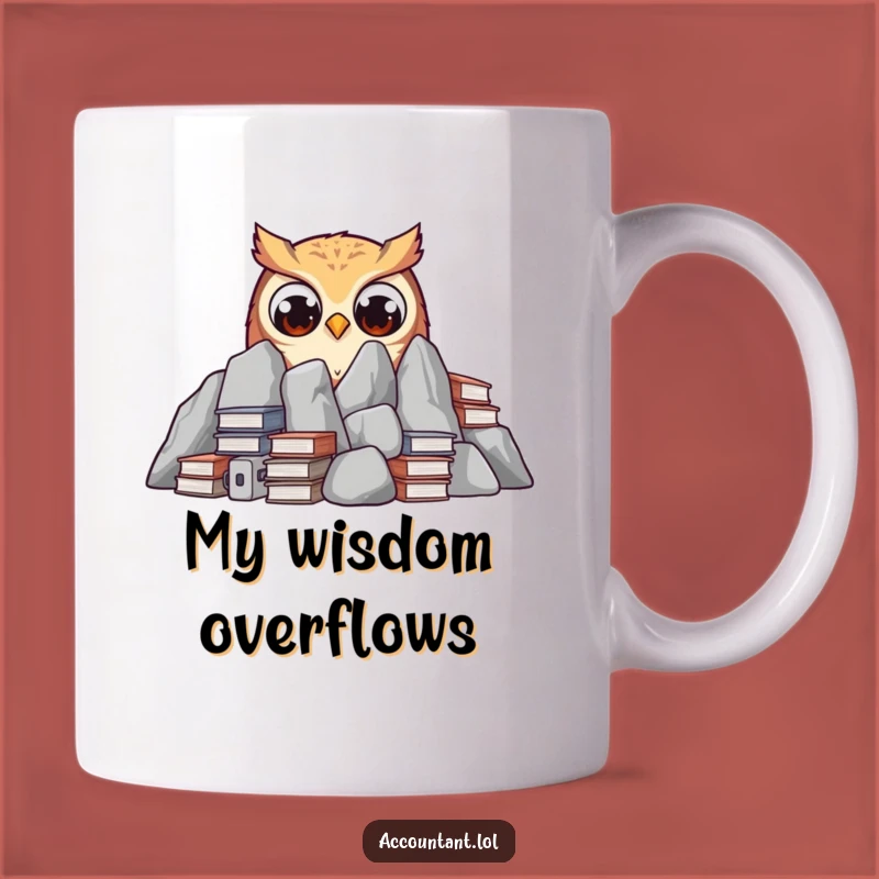 Funny Owl Ledger Mug: Hilarious Bookworm Gift for Curious Minds
