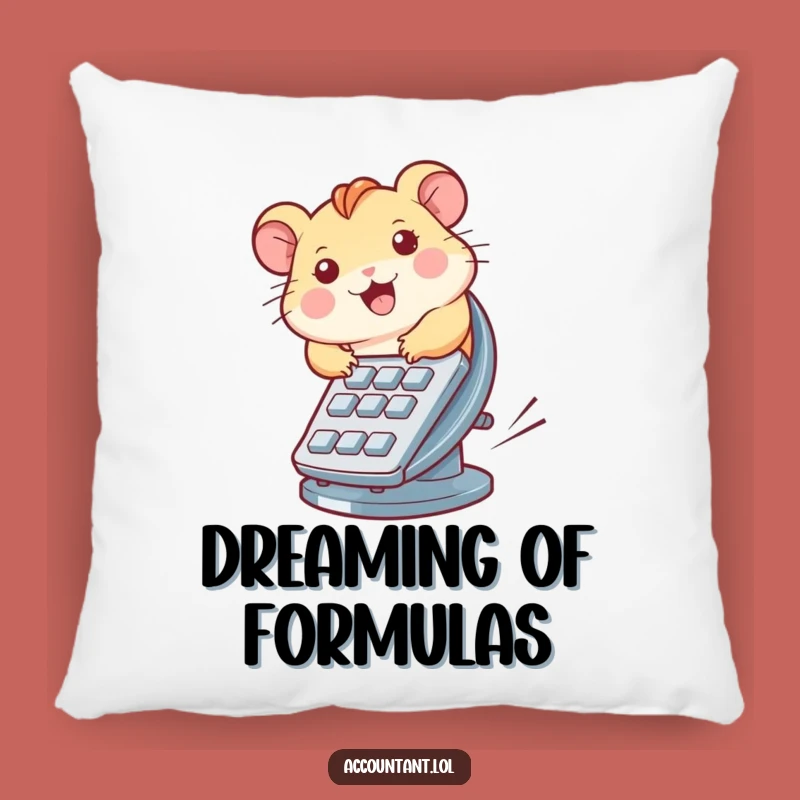 Funny Hamster Calculator Wheel Pillow - Snuggle Up with This Hilarious Gift!