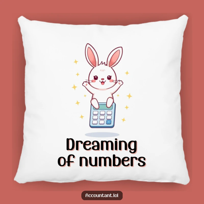 Funny Bunny Calculator Pillow: Cozy Joy & Bouncing Fun, Perfect Gift