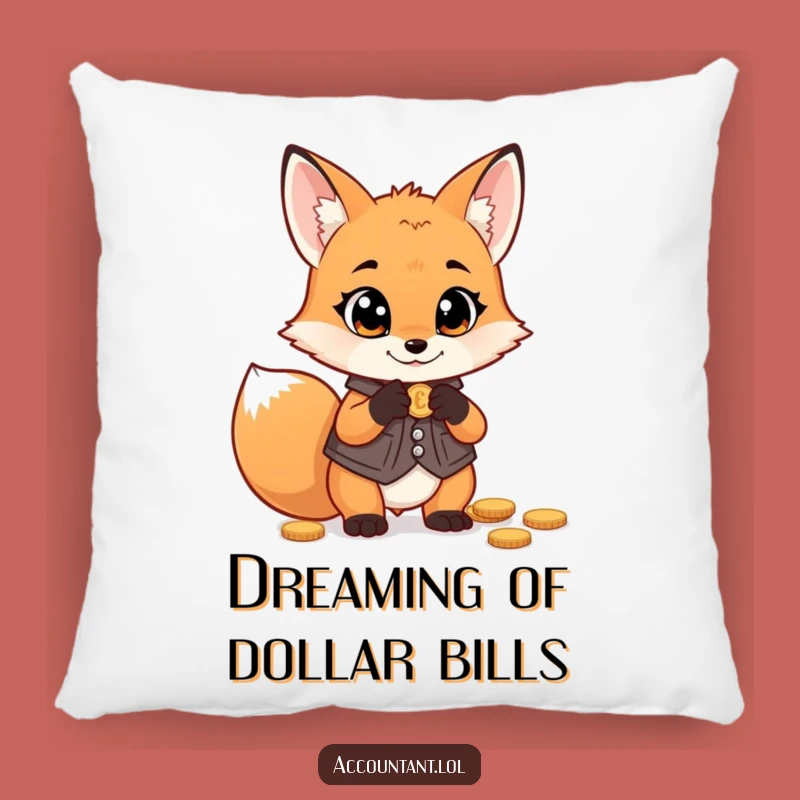 Funny Fox Money Pillow: Vest Fox Cushion, Perfect Comfort Gift
