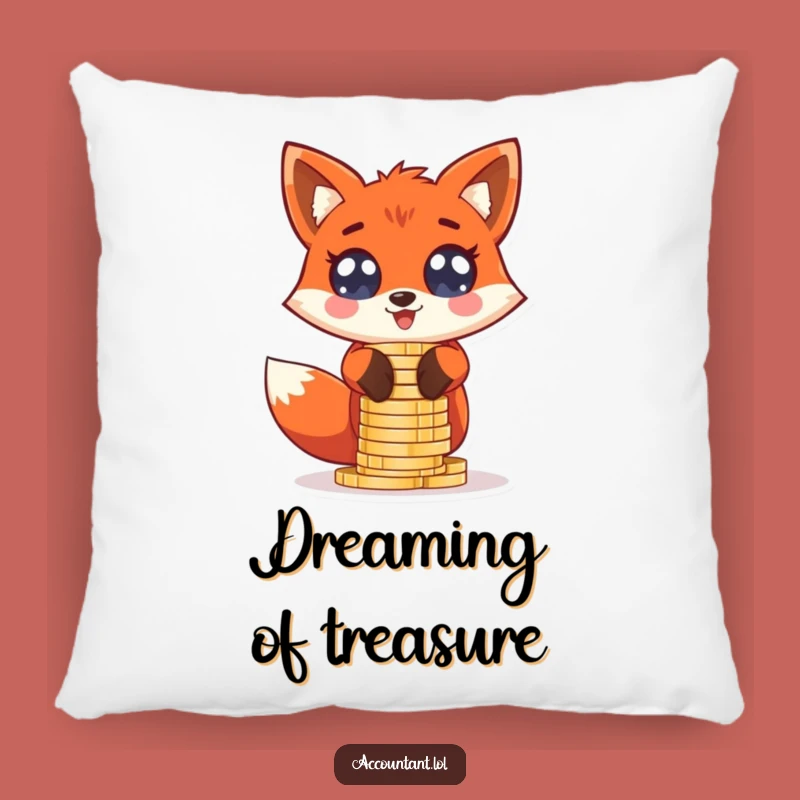 Funny Fox Tycoon Pillow - Soft Red Fox Cushion, Cozy and Hilarious Home Decor Gift