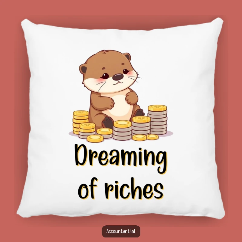 Funny Otter Pillow: Soft & Hilarious Coin Arranger for Your Cozy Spot