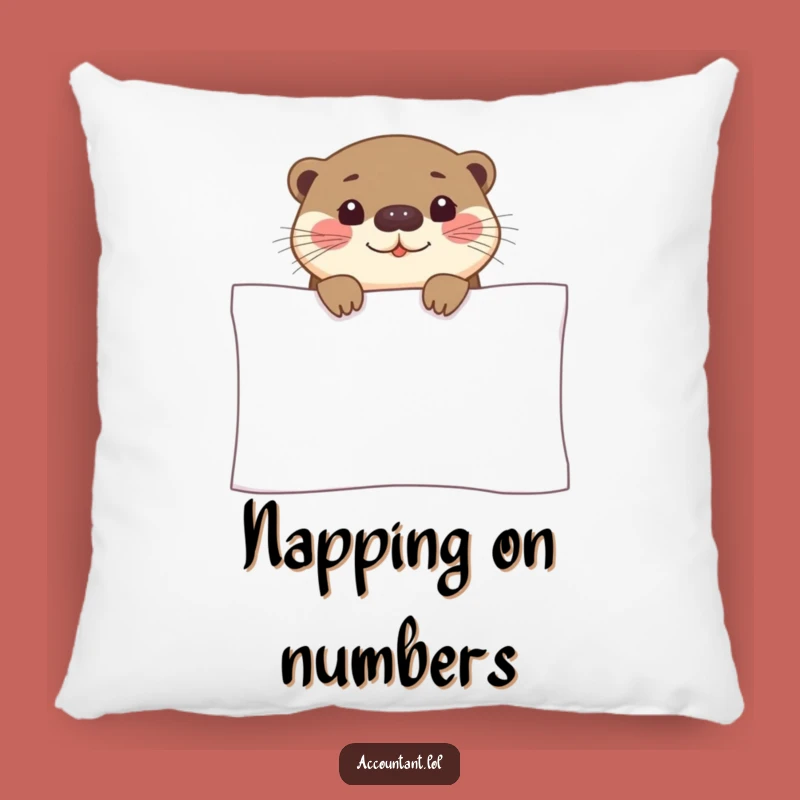 Funny Otter Spreadsheet Pillow: Comfort for the Data-Driven