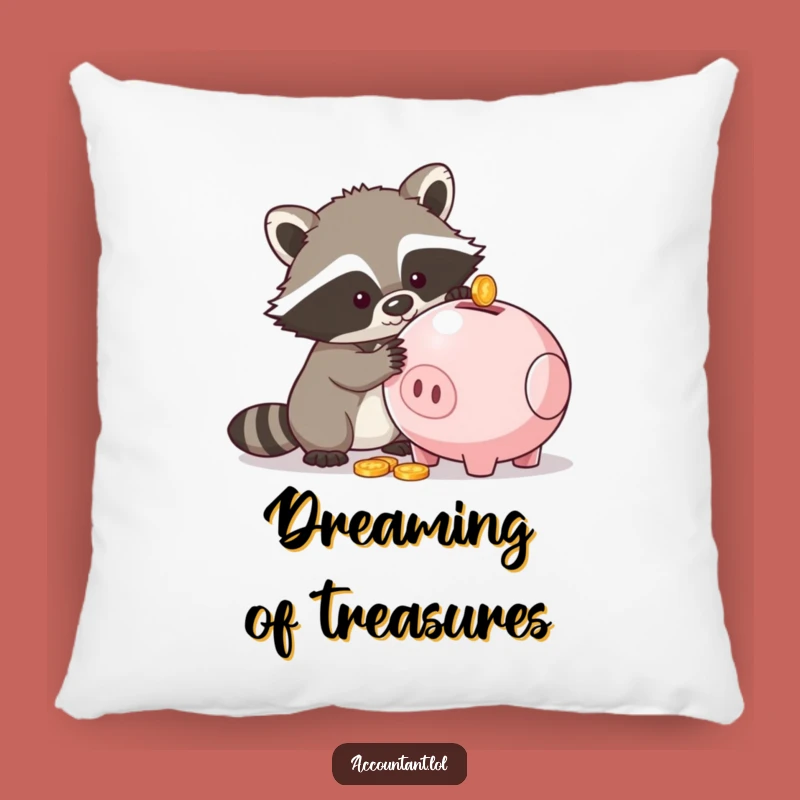 Funny Raccoon Piggy Bank Pillow - Snuggle Up with This Hilarious Gift!