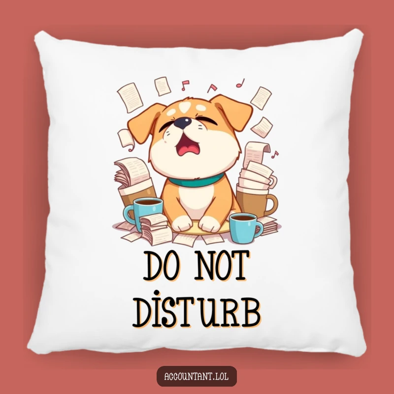 Funny Sleepy Dog Yawn Pillow - Comfy & Hilarious Relaxation Accent