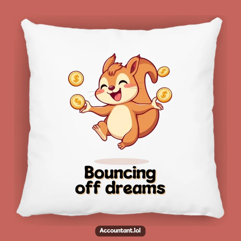 Funny Squirrel Juggling Pillow: Comfort Filled with Joy