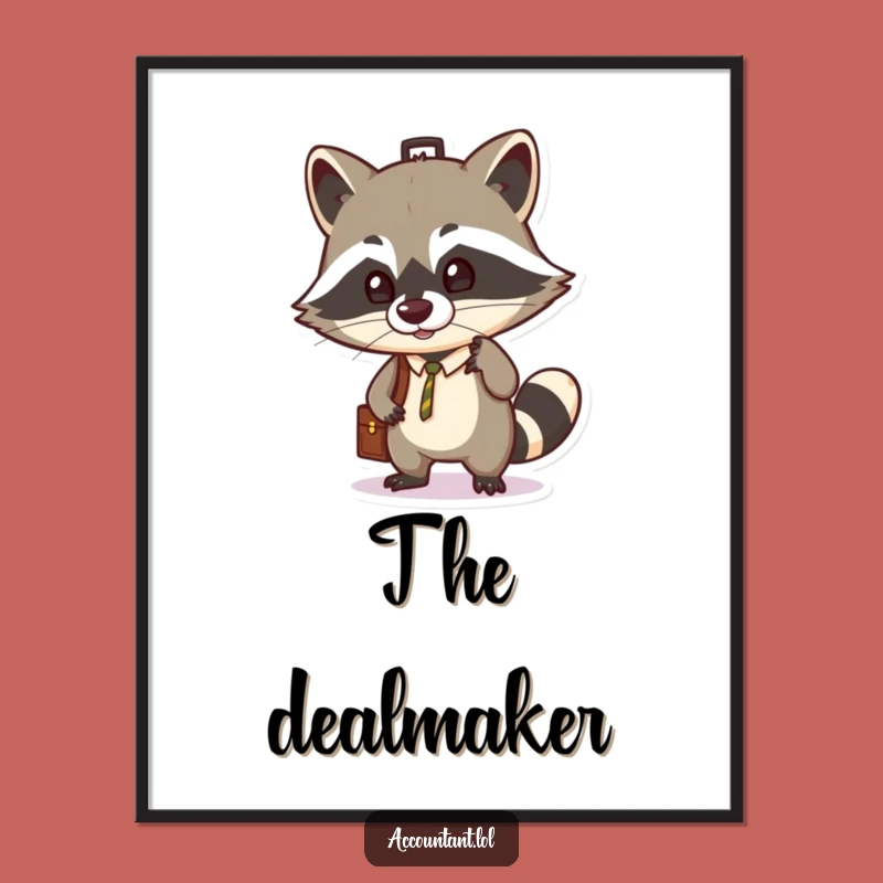 Funny Raccoon Briefcase Digital Art: Hilarious Decor for the Cunning!