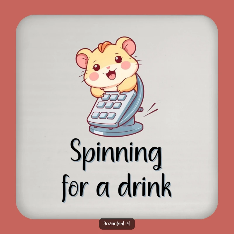 Funny Hamster Calculator Wheel Coasters - Protect Your Surfaces with Humor!