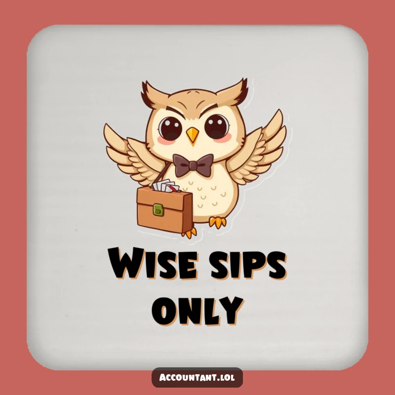 Funny Owl Drink Coaster: Protect Surfaces with This Flying Executive