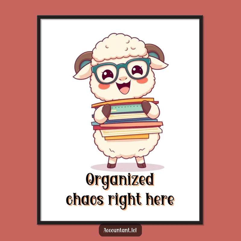 Funny Sheep Paper Balance Poster: Hilarious Office Art for a Cheerful Workspace