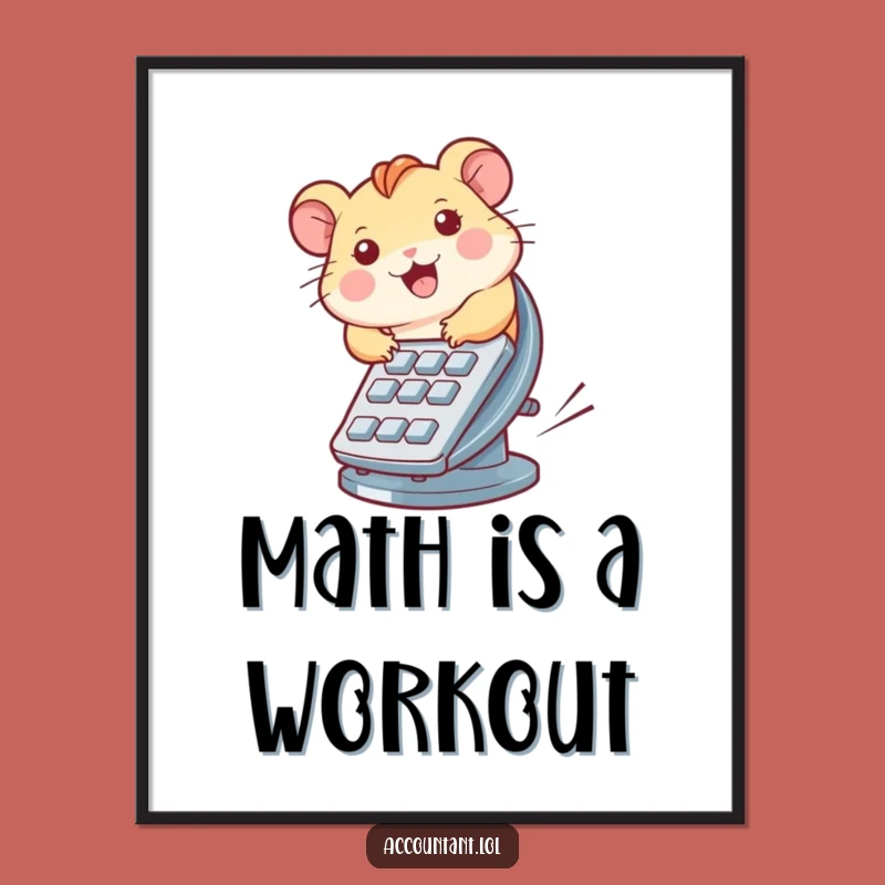 Funny Hamster Calculator Wheel Poster - Hilarious Wall Art for Your Fun Space!