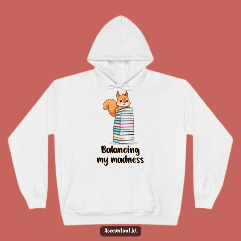 Funny Squirrel Hoodie: Cozy & Hilarious Finance Ledger Sweatshirt for Cold Days