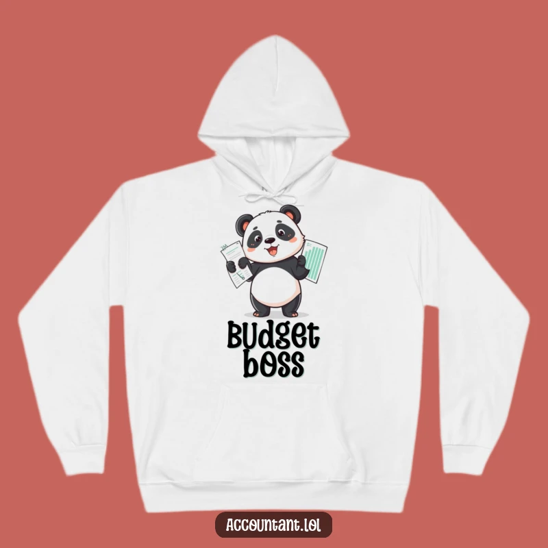 Cozy Funny Panda Budget Master Hoodie - Warm & Hilarious Finance Gear