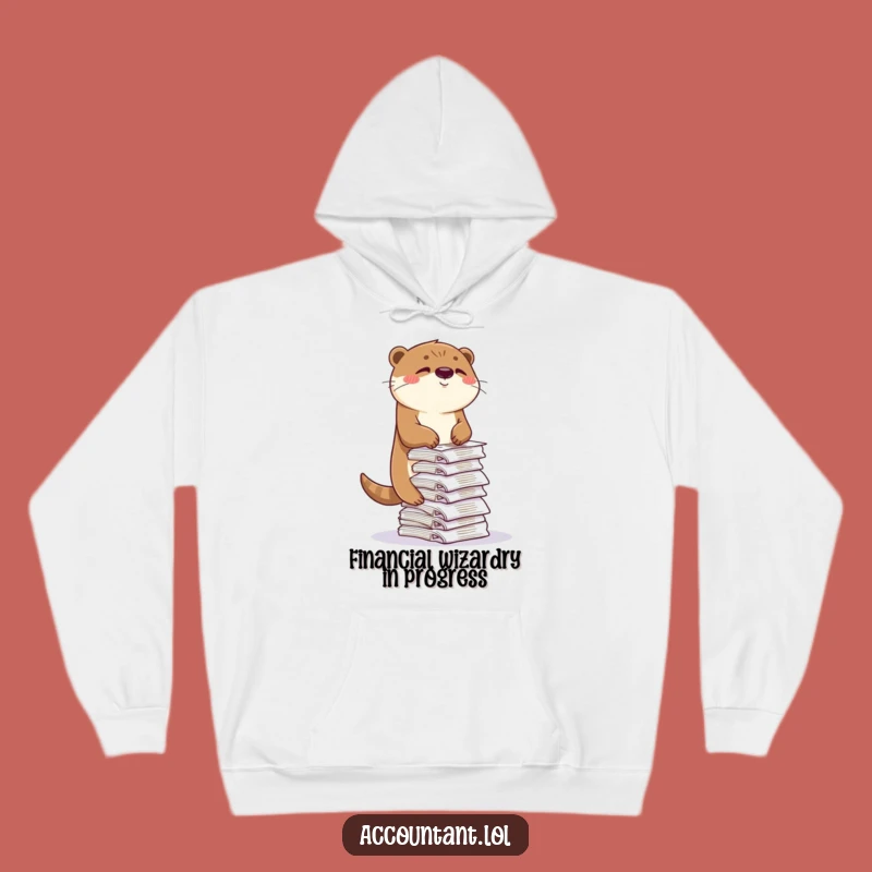 Funny Otter Hoodie - Cozy Apparel for Receipt Wranglers & Joke Lovers