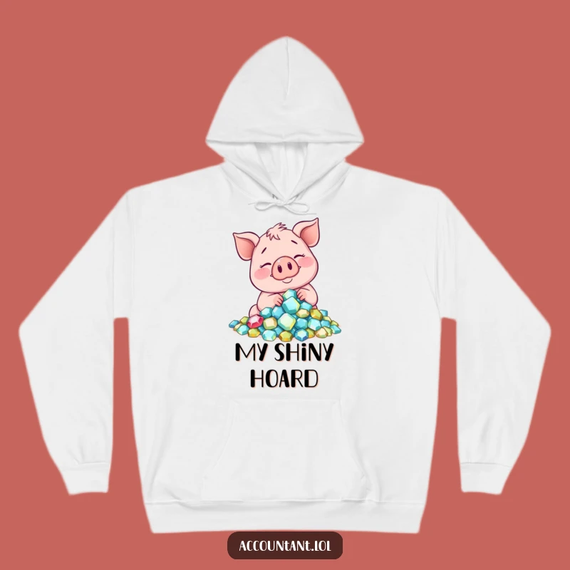 Funny Smiling Pig Gem Hoodie: Cozy Up in Luxury and Humor