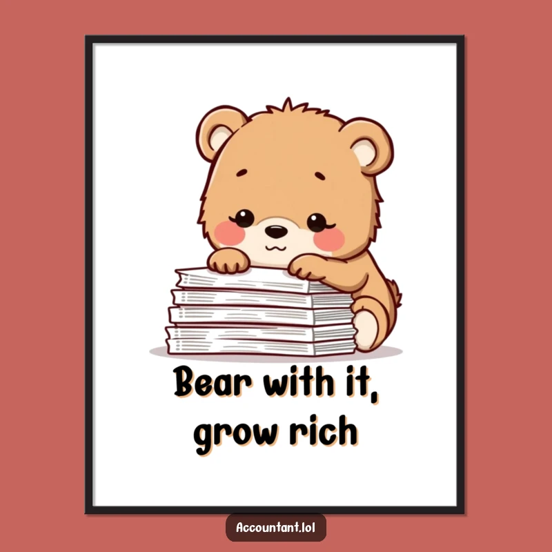 Free Printable Bear Art: Content Cub Spreadsheet Decor