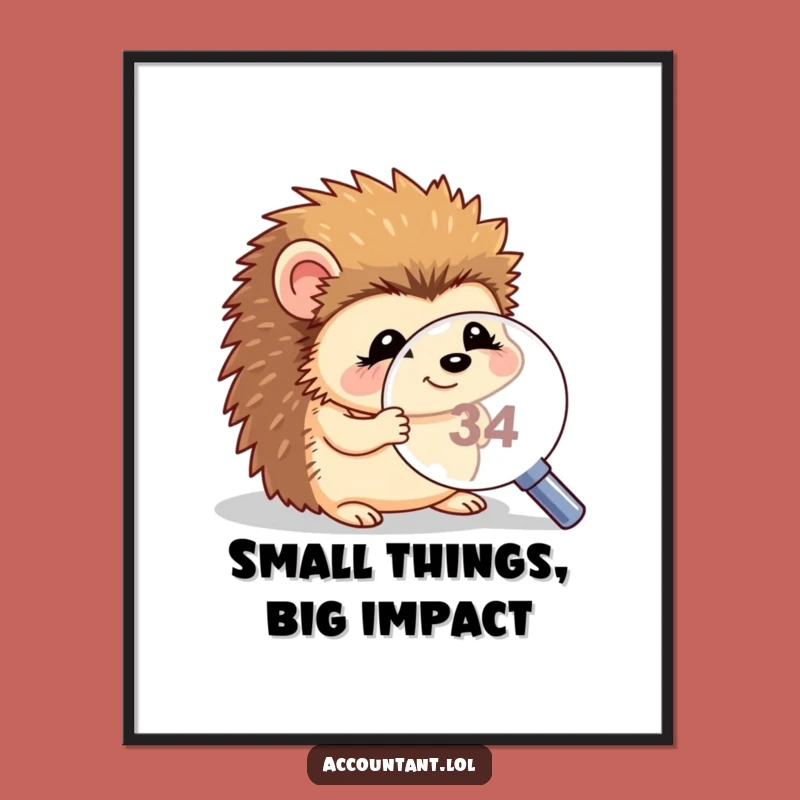 Funny Free Printable Wall Art: Hedgehog's Detailed Humor