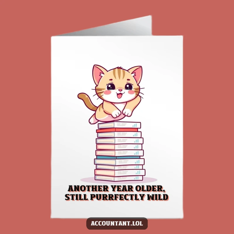 Free Printable Kitten Birthday Card: Funny Cat CFO Card, Downloadable Gift