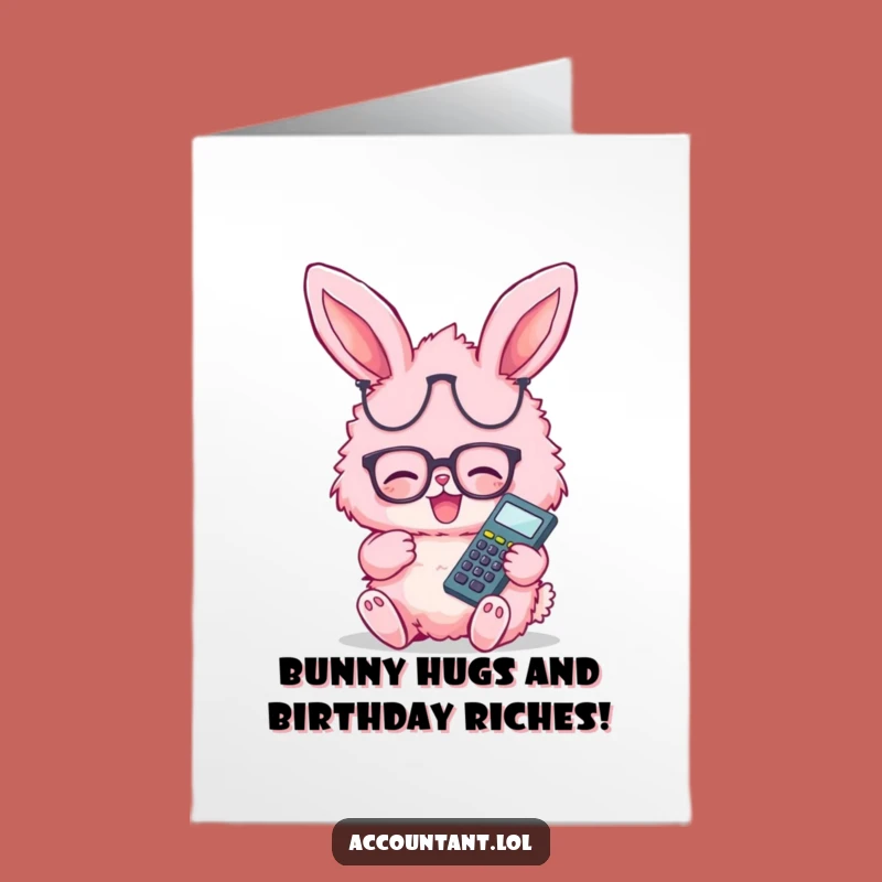 Free Printable Funny Bunny Birthday Card - Adorable Fluffy Friend for a Giggle-Filled Celebration