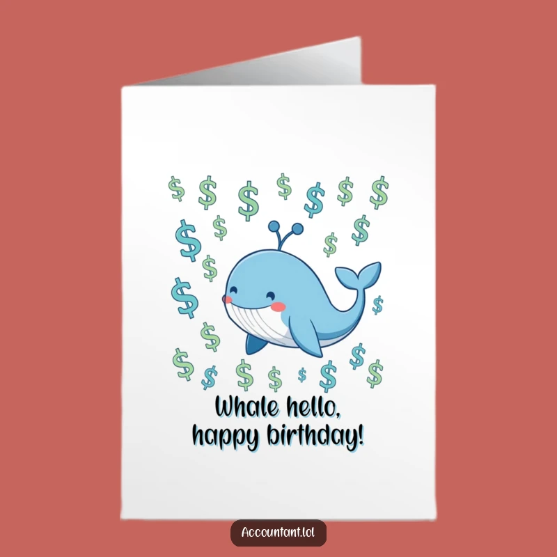 Free Printable Funny Whale Birthday Card - Dive into Fun with a Wealth of Birthday Wishes