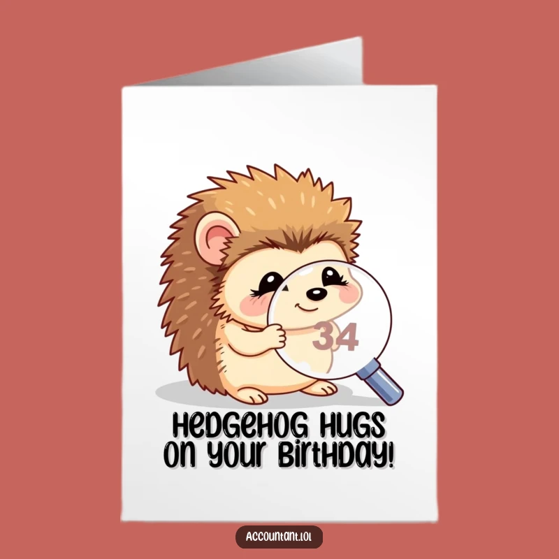 Free Printable Birthday Card: Hedgehog's Tiny Number Birthday!